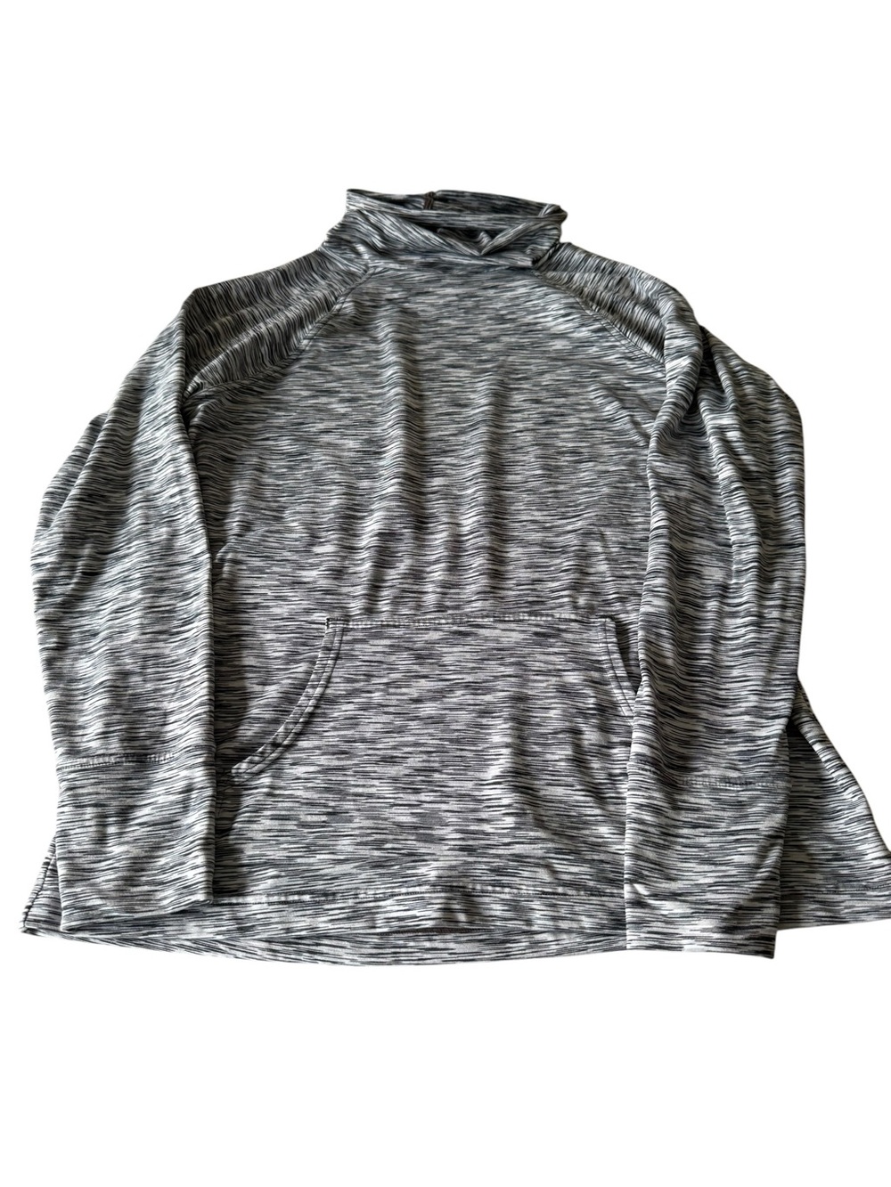 Ideology Gray Space-Dye Funnel Neck Pullover